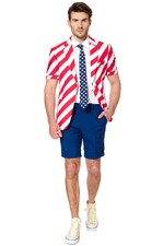 W WIDMANN MILANO Party Fashion - Frac Da Parata USA, Uniforme Da Guardia, Stelle E Strisce, Bandiera Americana, Costumi Di Carnevale