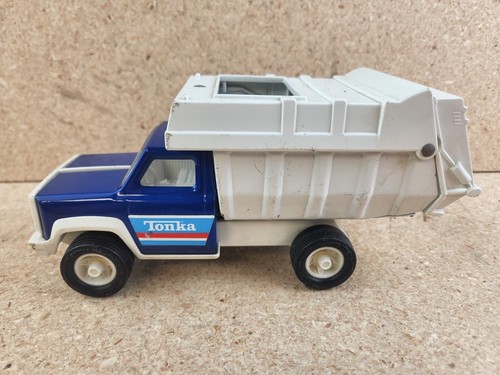 Vintage Tonka Corp Blue and White Metal Trash/Dump Truck - Picture 3 of 5