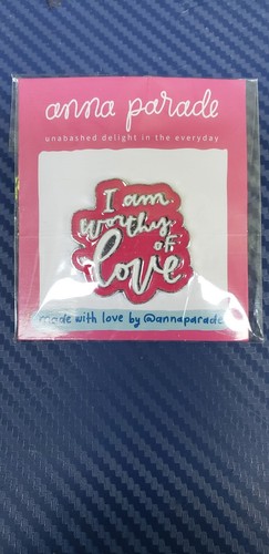 Anna Parade I am Worthy of Love Enamel Pride Pin, Color Pink - Bild 1 von 2