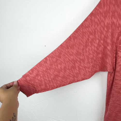 Volcom Small Oh Boy Salmon Pink Long Sleeve Sweater Top Women - Picture 2 of 6