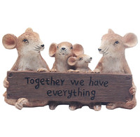 Leonardo MäUse-Familie Figurine Deko Ornament Tier Maus Resin Boxed