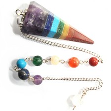 7 Chakra Point Dowsing Pendulum Crystal Healing Divination Reiki Therapy 