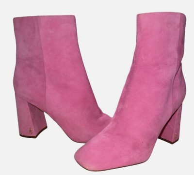 Sam Edelman Codie Square Toe Block Heel Bootie Pink Confetti
