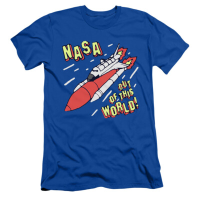 NASA Apollo 11 Slim Fit T-Shirt Out of this World Royal Tee