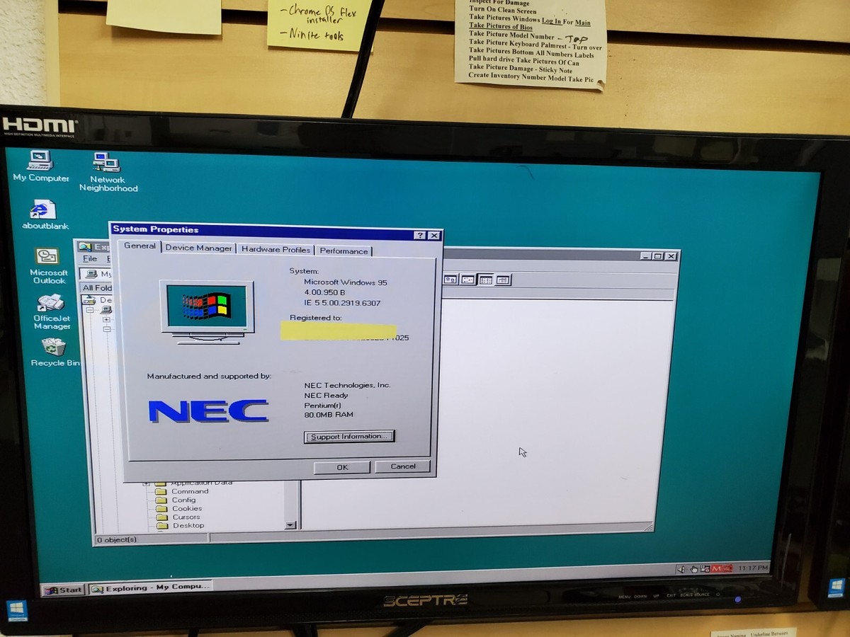 NEC Ready 9732 With Windows 95 No Front Cover See Pictures 80 Mb