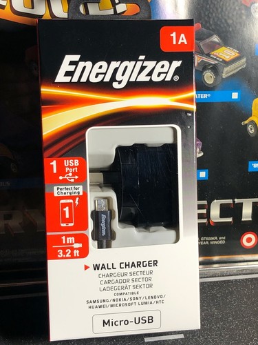 Energizer 1 Slot USB Wall Charger 1A! With a Micro-USB Cable- 1m in length! - Picture 2 of 5