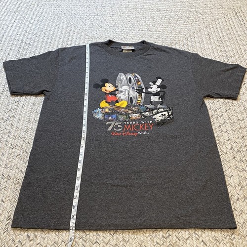 Walt Disney World 2004 75 Years w/ Mickey Mouse T Shirt Mens Size M, Gray, NWOT - Picture 7 of 10