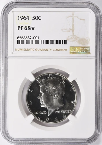 1964 Kennedy Silver Half Dollar NGC PF 68 Star JFK PR Proof Coin
