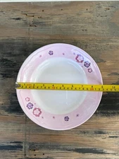 9" premium plastic melamine deep plate flower V228 (6-piece set)