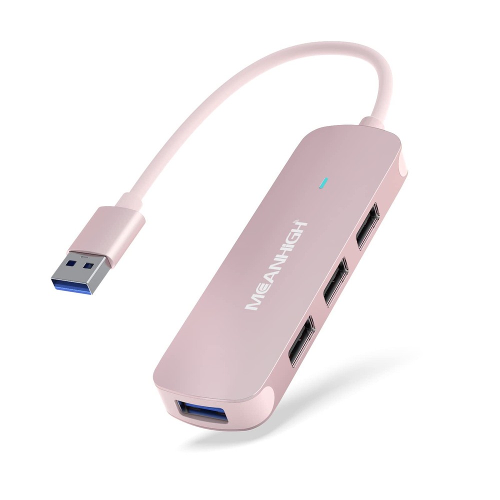 4-Port USB 3.0 Hub Expander Dongle for Laptop & PC