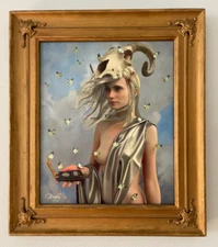 JOHN BROPHY original painting DREAM IN WHITE WITH COMMUNICATOR