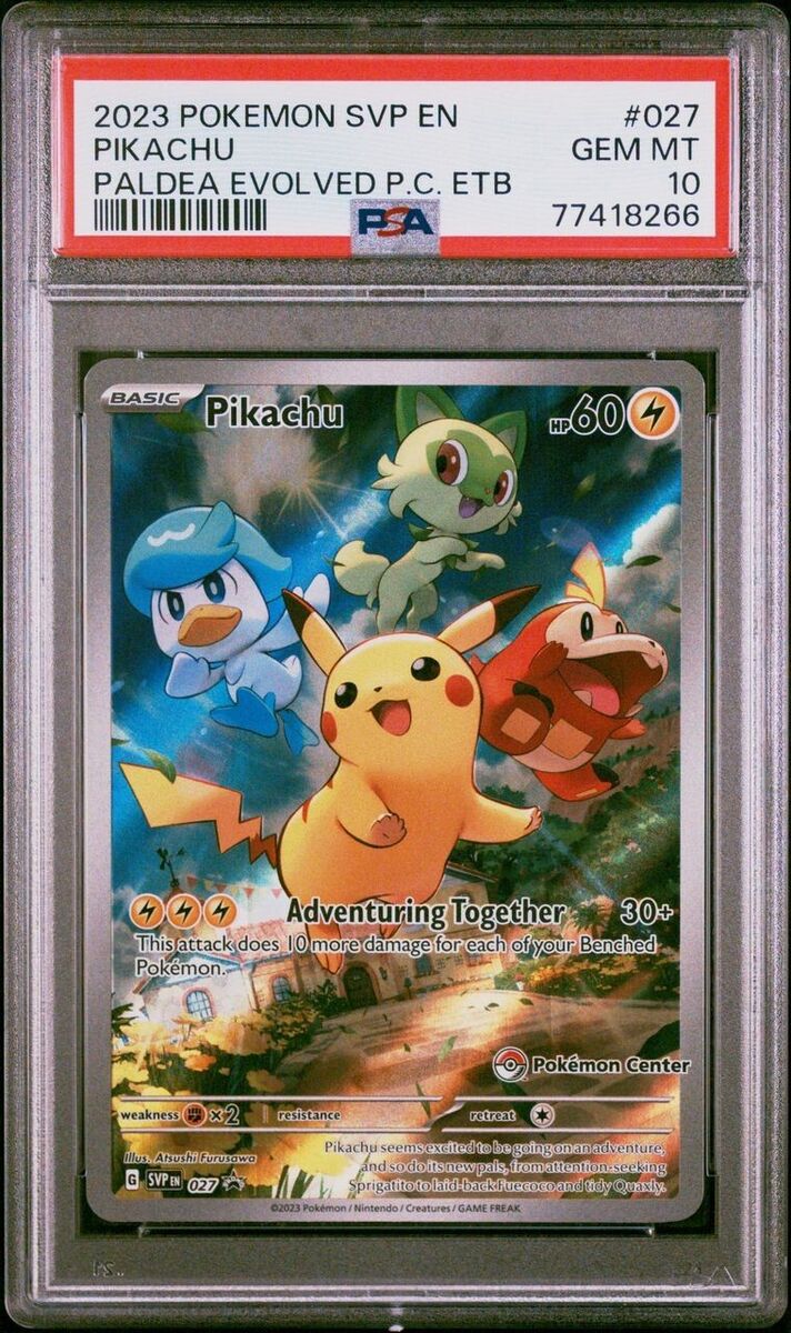 PSA 10 GEM MINT Pikachu SVP027 Black Star Promos P. Center PSA 10 GEM MINT Pikachu SVP027 Black Star Promos P. Center