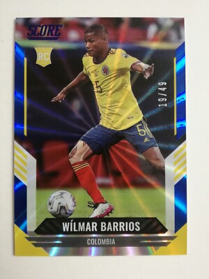 BARRIOS WILMAR SCORE PANINI 2021 2022 KOLUMBIEN FIFA FAT BLUE LASERS /49 ROOKIE