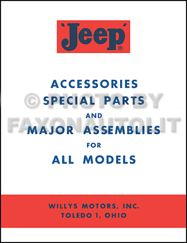 Jeep Accessory Parts Book 1957 1958 1959 1960 1961 1962 CJ FC Wagon