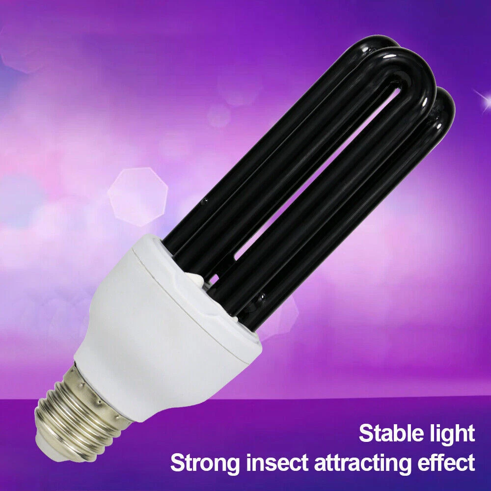 E27 110V/220V Blacklight Low Energy 365nm UV Light Bulb Screw Ultraviolet  Lamp #