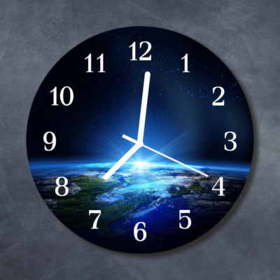 Tulup Glas Wanduhr 60x30 Cm Mit Seychellen-Strand Motiv - Schwarze Zeiger, Gehärtetes Glas