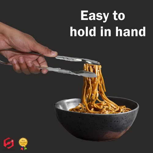 Sandwich Tongs Cake Tongs Mutli Tongs BBQ Stainless Steel Serving Food Tongs 2PK - Picture 7 of 17