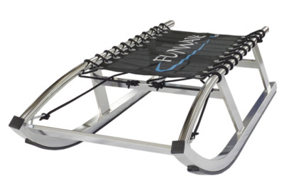 Funwave Edelstahl Rodel Schlitten Bob Rodelgaudi bis 160 Kg für 1-2 Personen Neu