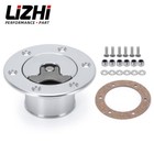 Billet Fuel Filler Neck Pop-Up Fuel Cell Gas Cap Flush Mount 6 Hole Universal