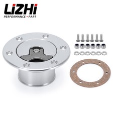 Billet Fuel Filler Neck Pop-up Fuel Cell Gas Cap Flush Mount 6 Hole Universal