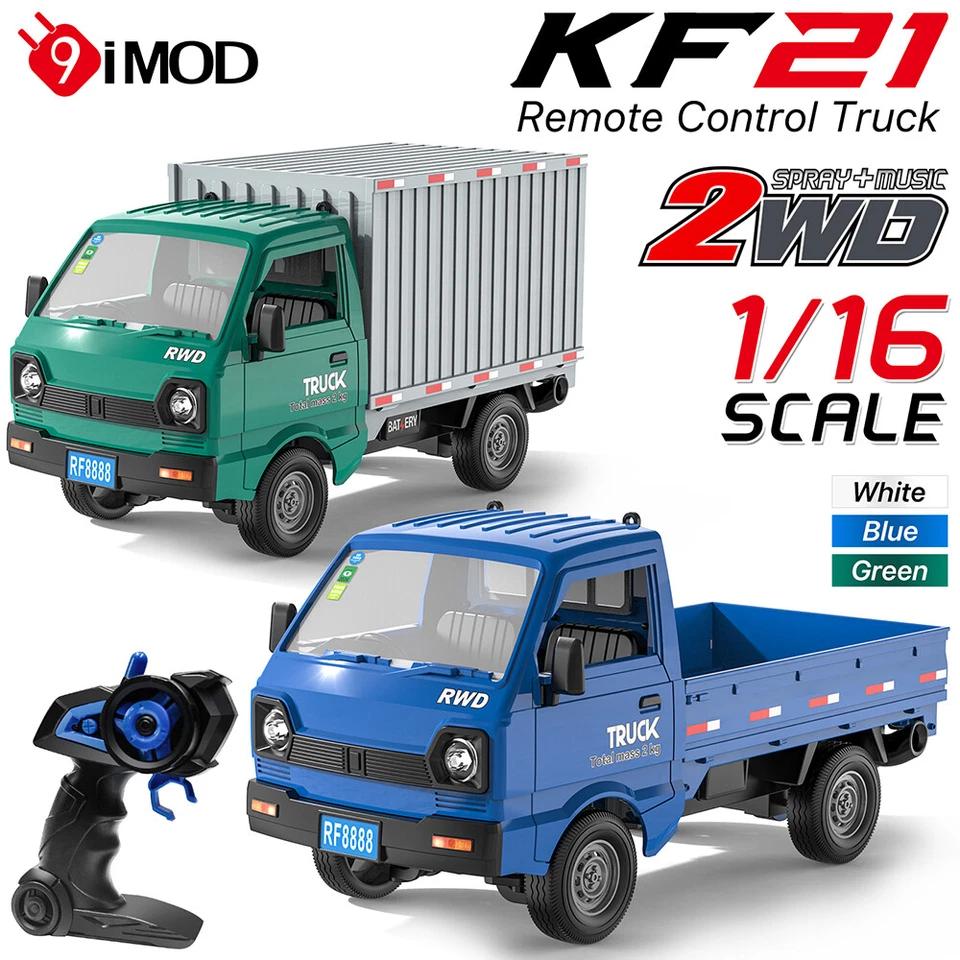 KF21 Mini Drift Truck 1:16 Climbing Pickup 2WD Remote Control Van w/ LED Lights - Image 3 of 4