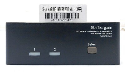Startechcom 2 Port DVI VGA Dual Monitor USB KVM Schalter SV231DDVDUA