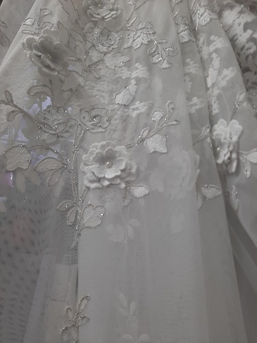 Tenda Tulle Smerlata Ricamata Swarosky grigia - Imagen 4 de 8