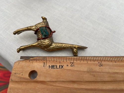4 Brass Llama Alpaca Figurines With Copper Saddle Packs FREE Shipping - Picture 7 of 16