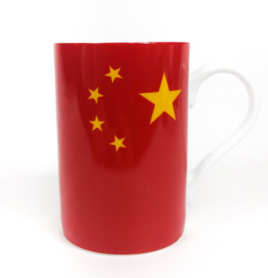China Becher Kaffeebecher Flagge Fahne Tasse Porzellan Wappen NEU Asien