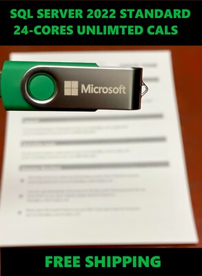 SQL Server 2022 Standard  24-CORE Unlimited User CALs  7NQ-01782