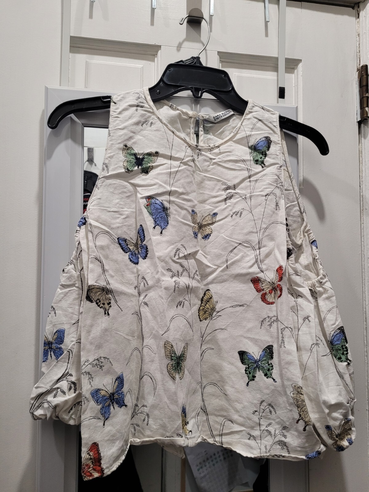 Zara Basic Women's Small Crew Neck Cold Shoulder … - image 7