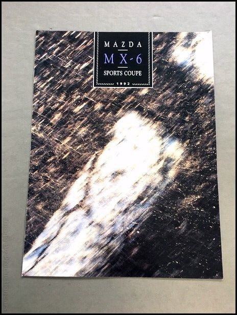 1992 Mazda Mx6 MX-6 and GT 12-page Original Car Sales Brochure