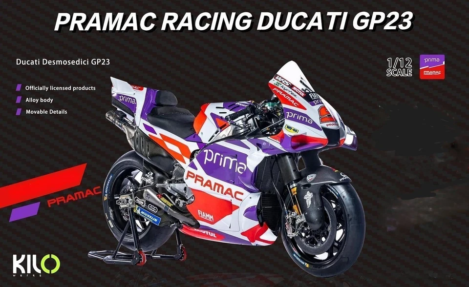 Ducati GP23 Jorge Martin #89 Prima Pramac Racing Kilo Works 1/12 - Immagine 2 di 4