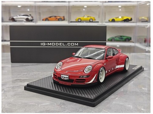 IG 1/18 Porsche 997 RWB JDM Resin Diecast Model Car Toys Collection Gifts Red - Picture 19 of 19