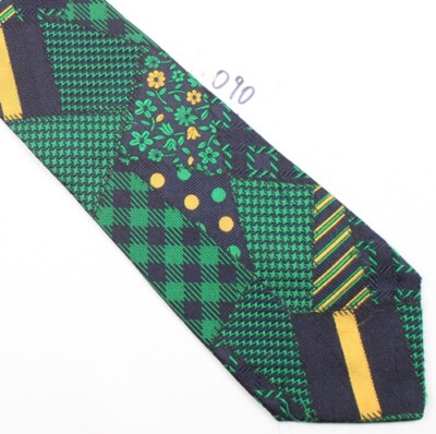Dormeuil Krawatte Grün Kariert Seide 144 cm (K090)