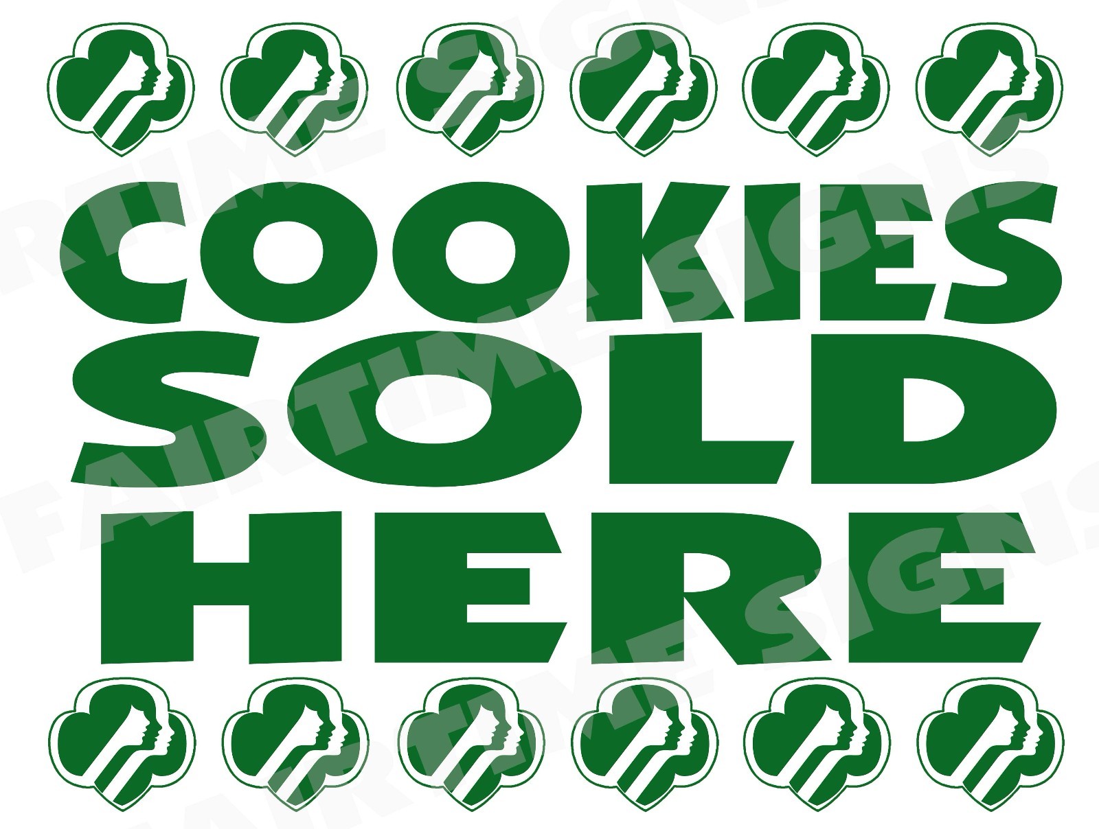 COOKIES SOLD HERE girl scout cookie selling Yard sign 18 x 24 eBay