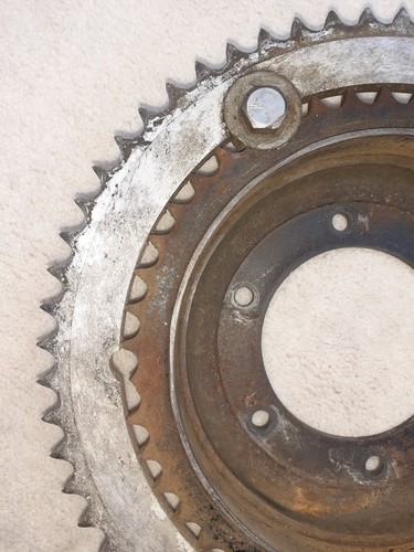 BSA B40 SS90 1961-65 brake drum and sprocket modified 60T - Picture 2 of 5