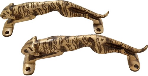 Jaguar Design Brass Door Handle Set Showpiece Home Decor - Photo 2/3