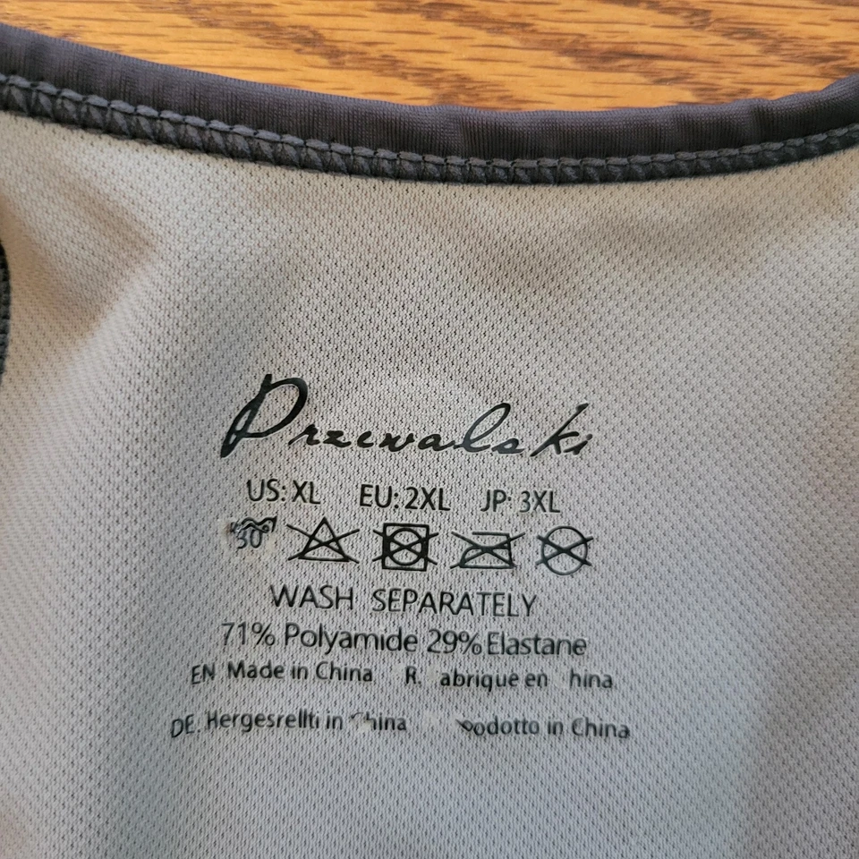 Przewalski Hombres XL Ciclismo Bicicleta Culotte con tirantes Traje de triatlón Gris Ciclismo *No Acolchado Foto 3 de 4