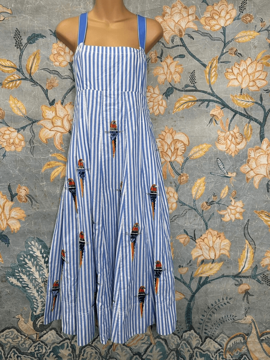 maeve linen tie-back maxi dress Anthropologie Maeve Tie-Back A-Line Maxi Dress Size 4P