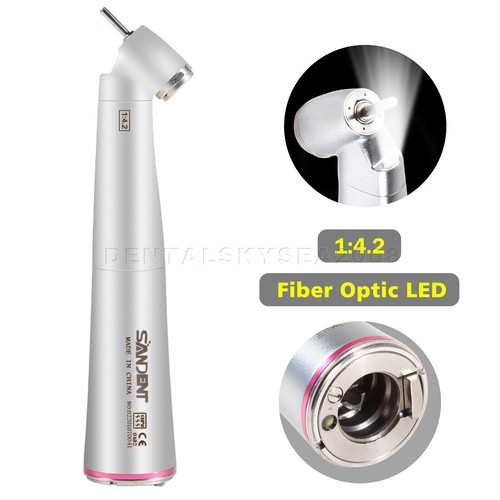 NSK Style Dental 1:5 / 1:1 /1:4.2 45° LED Fiber Optic Contra Angle Handpiece - Picture 19 of 20