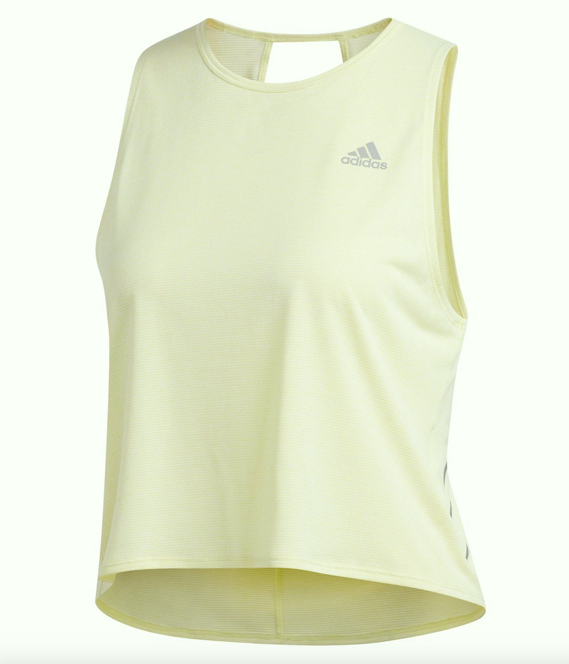 Adidas Performance Otr Yellow Tint Running Tank Top Cooler Size