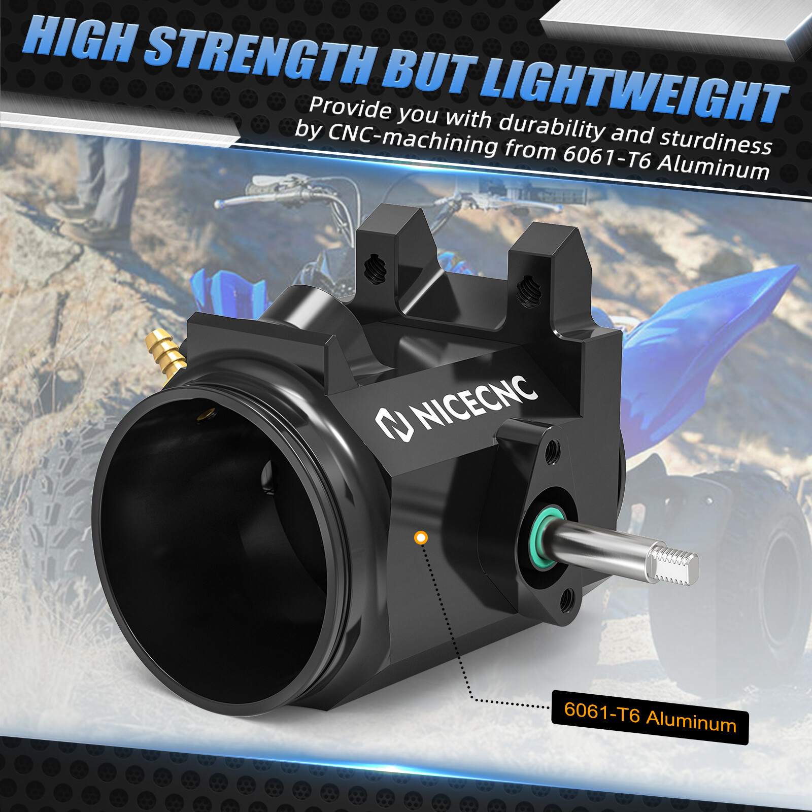 For YAMAHA RAPTOR 700 YFM700 Throttle Body Kit #1S3-13750-11-00 2008-2023 Black