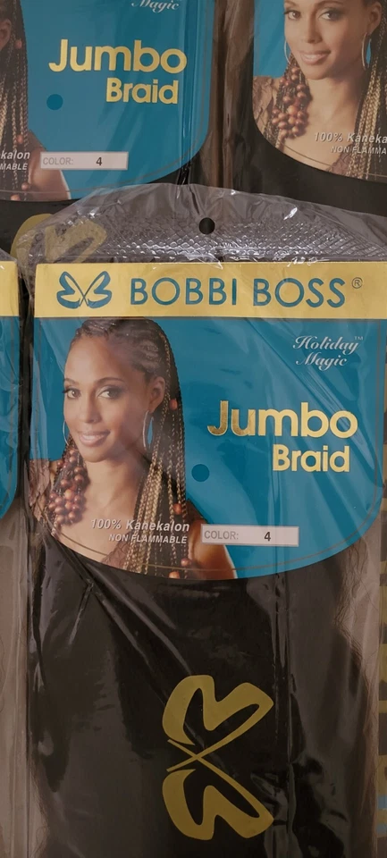 (5 PACK) BOBBI BOSS BRAIDING HAIR 100% KANEKALON JUMBO BRAID #4-DARK BROWN NEW - Image 3 of 4