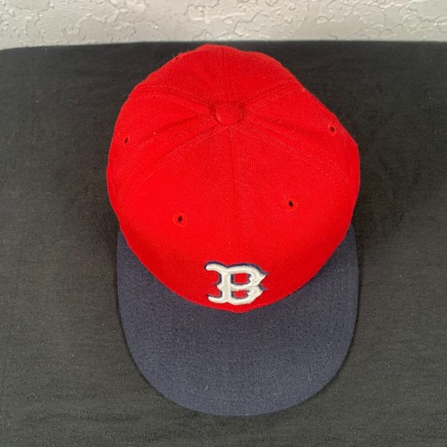 Vintage Boston Red Sox Hat Cap Mens 7 1/4 Red Wool USA Made 5950 - Picture 2 of 10