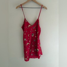 Valentine's Day Red Celestial Slip Dress Sexy Lingerie Nightdress Size Medium