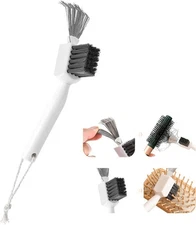 Hair Brush Cleaner Tool with Steel Claws and Stiff Bristles Sided Comb