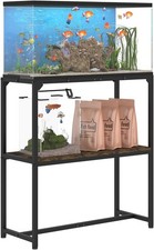 Mondazie 2-Tier Metal Fish Tank Stand - Fits 20  30 Gallon Aquariums
