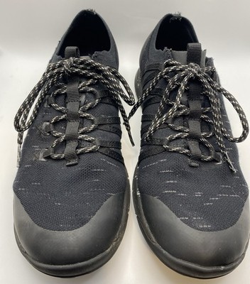 Chaco Scion Black Knit Poly Tie Up Mid-Top Performance Sneaker, Rubber Sole, 9.5