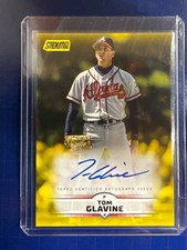 2025 Topps Stadium Club Tom Glavine HOF Auto Yellow On‑Card SCBA‑TGE Braves 🔥